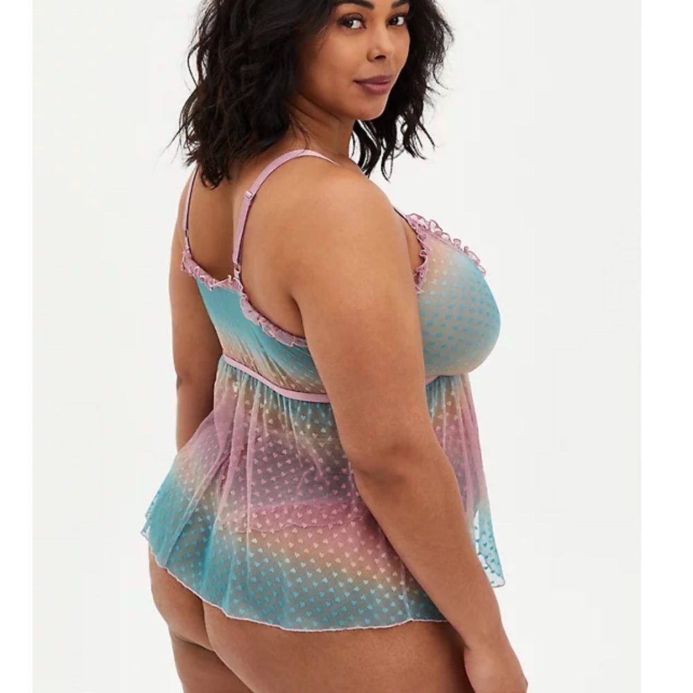 Torrid Gradient Ruffle Trim Top Set - Picture 5 of 5